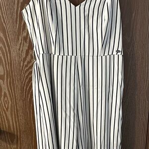 Guess Black and White Striped Pantsuit